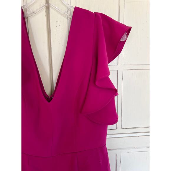 Amanda Uprichard size P / XS dark pink midi dress - Picture 2 of 6